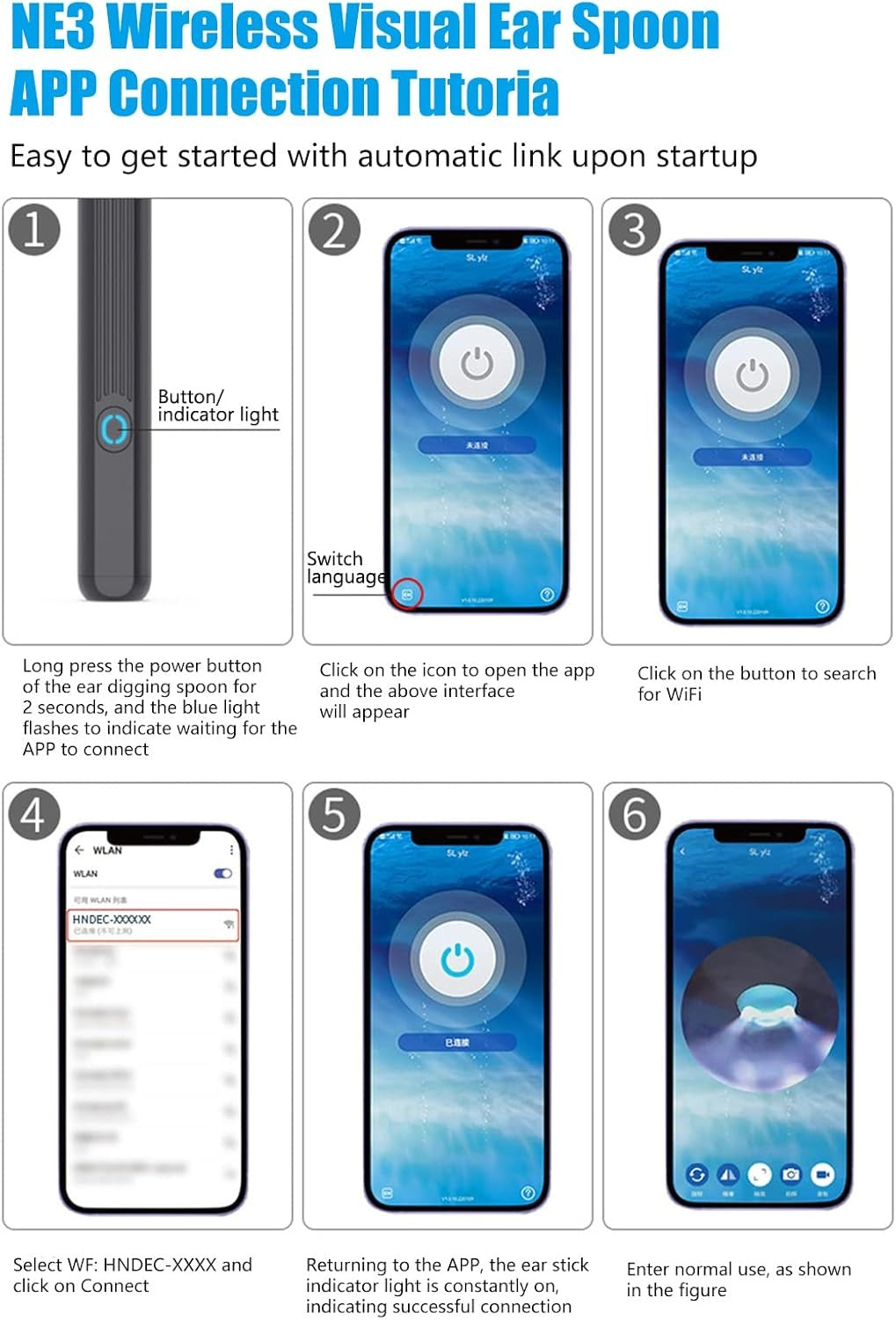 Waterproof Ear Wax Removal Cleaner Kit