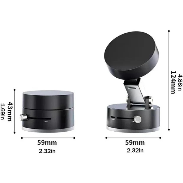 Universal Magnetic Car Phone Mount with 360° Rotation & Enhanced Suction Cup
